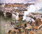 Camille Pissarro Rainy Rouen oil painting reproduction
